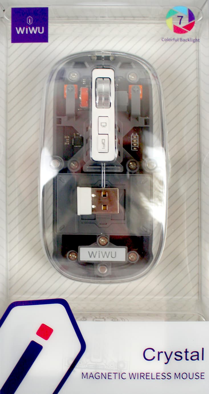 Мышка BT WIWU Crystal Magnetic Wireless WM105 gray (вб. акум.)