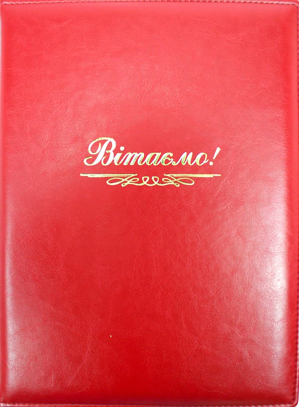 Папка А4 "Вітаємо" з тисн. Nebraska червона(срібло) №O36039-03/Optima/(15)