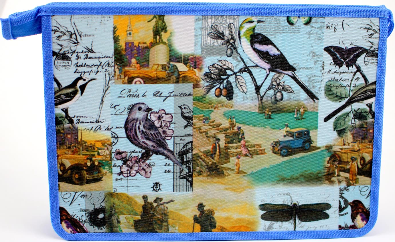 Папка А5 "Птицы" №461110 на молн.,с печатью(20)