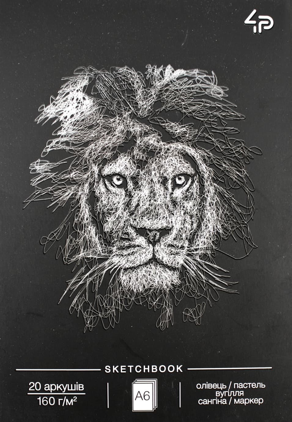 Скетчбук 20арк. А6 б/лін. "Animals sketchbook" three,лев №40425/Profiplan/(20)
