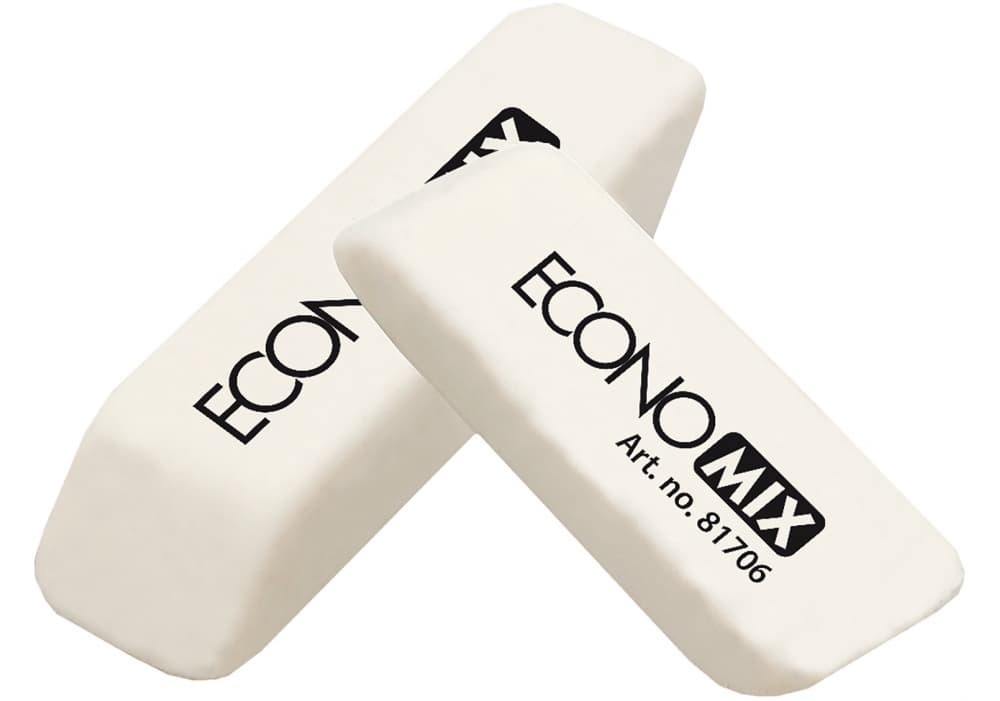 Ластик для карандаша "Economix" белый №E81706(1)(20)(600)