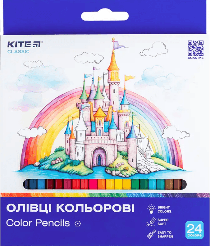 Олівці кольор. 24 кольор. "Kite" №К-055 Classic(6)(120)