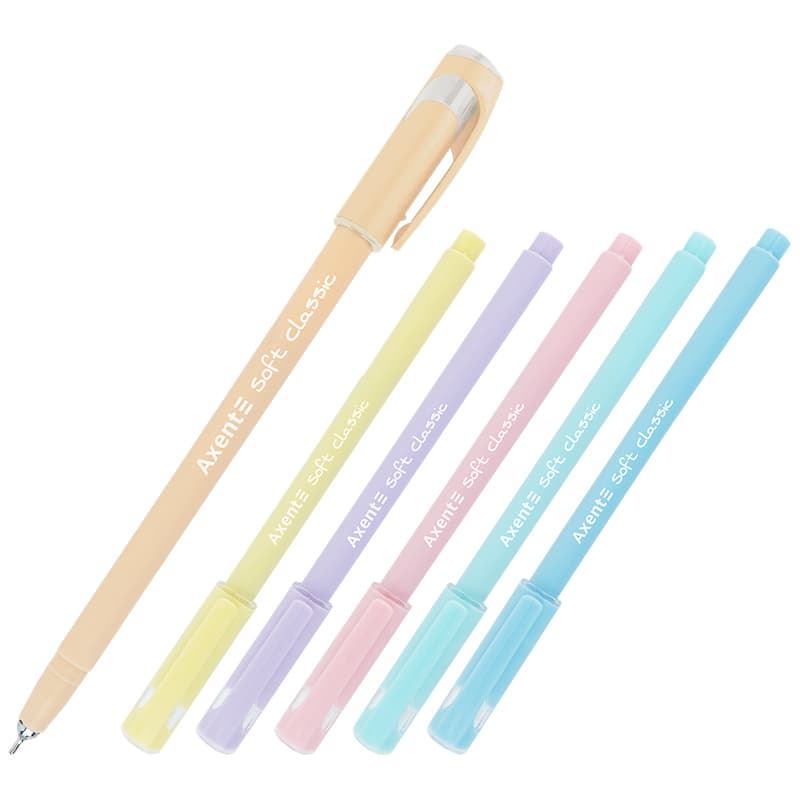 Ручка кульк. масл. "Axent" №AB1102-02-A Soft Pastel 0,7мм синя(24)(144)