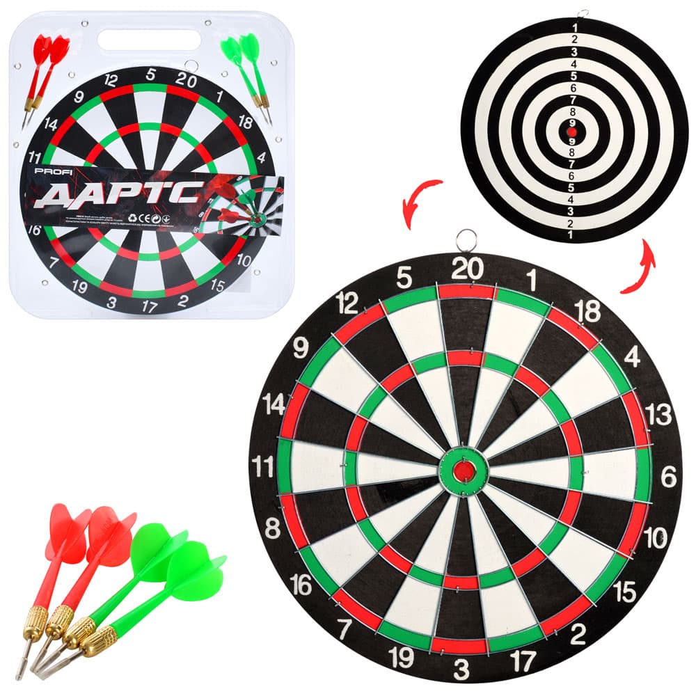 Дартс 12" дротики с иглой,в слюде,32,5х36,5х1,5см №MS0095(24)