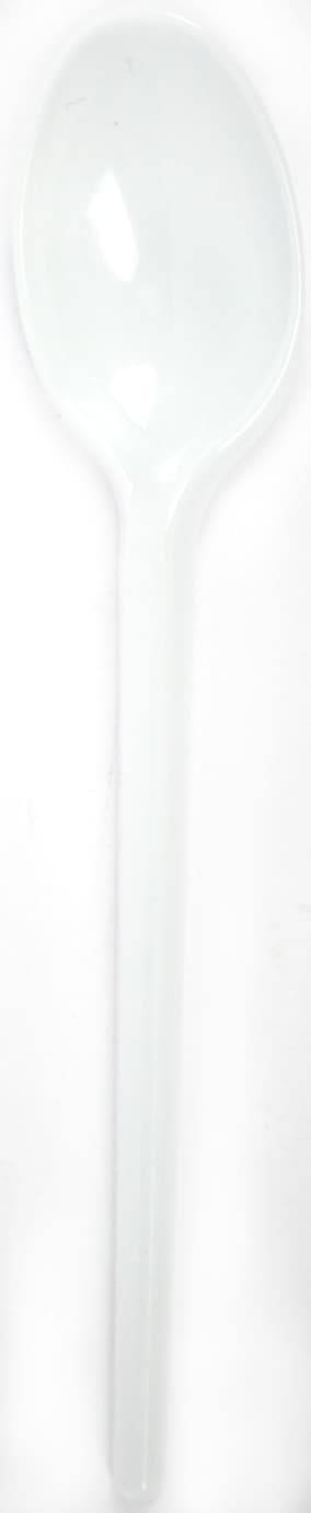 Ложка кавова пласт. біла №1080212/Buroclean/(100)