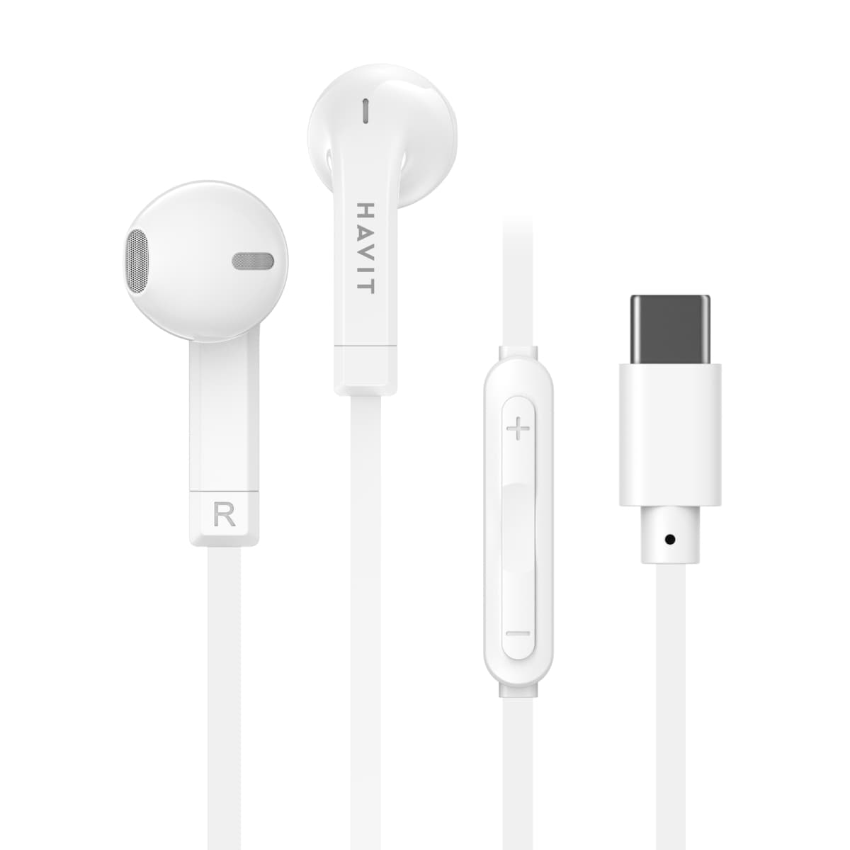 Навушники Havit HV-E336C Type-C white+мікрофон