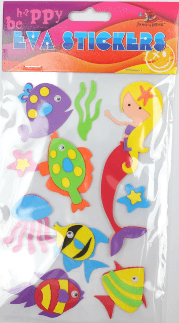 Наліпка EVA "Русалонька" 11,5х18см №158118/Мандарин/(1)(24)