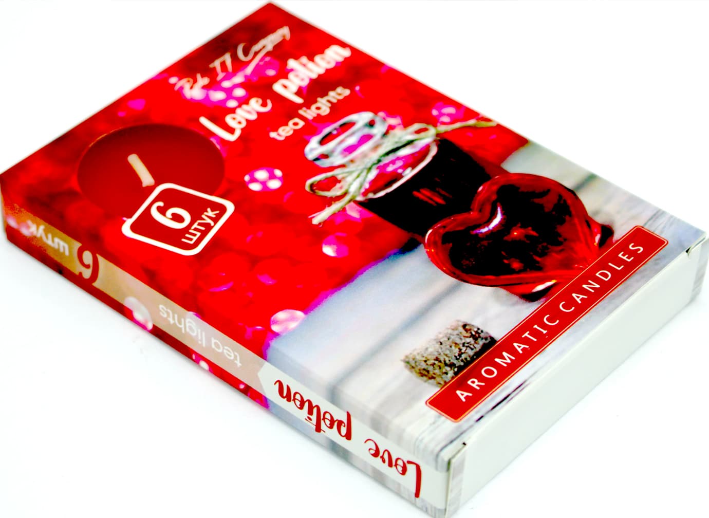 Свічка з ароматом "Pako" (6шт) Love(45)