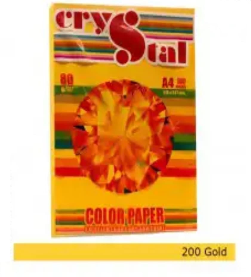 Папір кольор. А4 80г/м інт. Crystal Сolor Paper Gold 200 (золотий)(100)(2500)