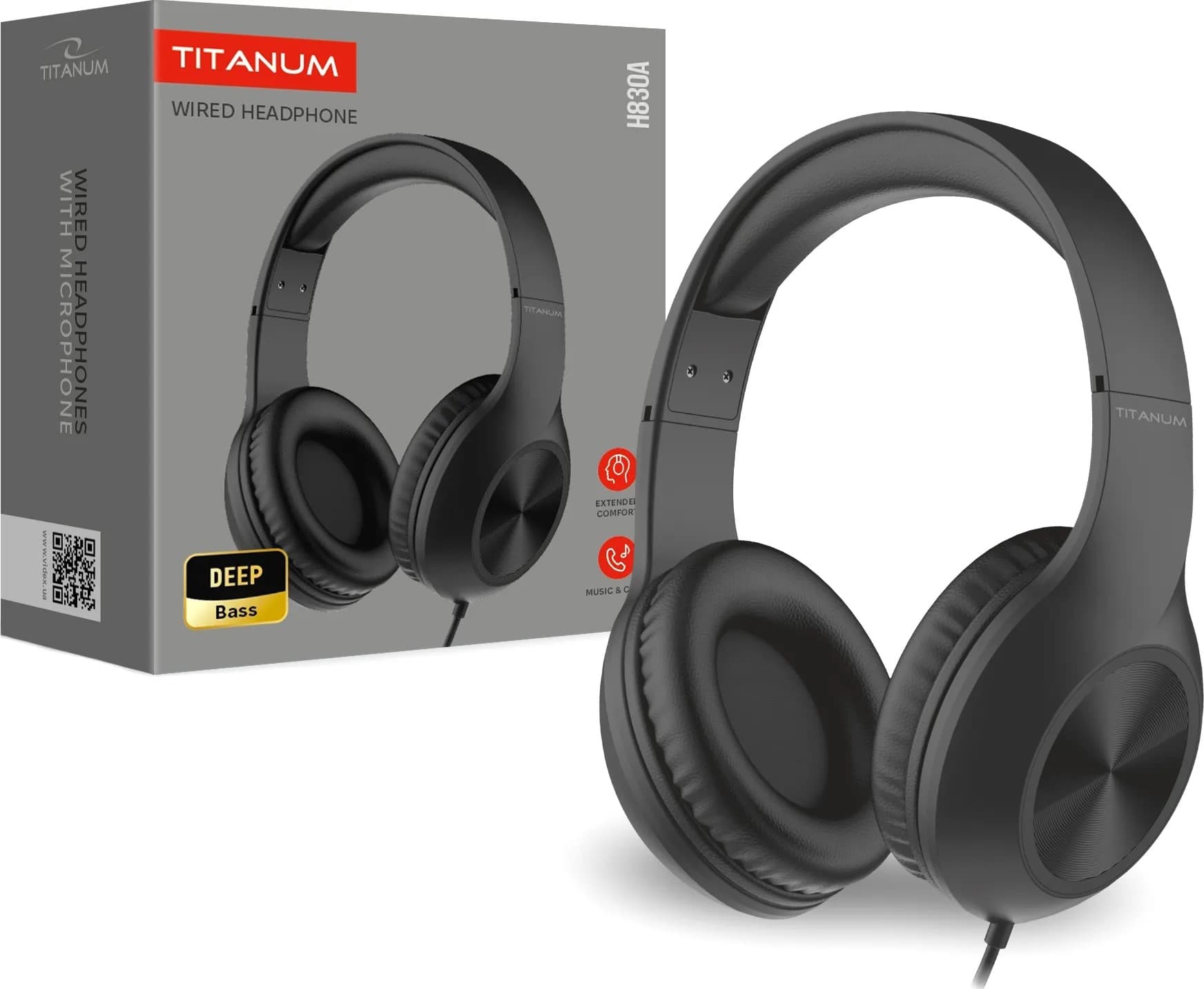 Навушники Titanum H830A+мікрофон №8075