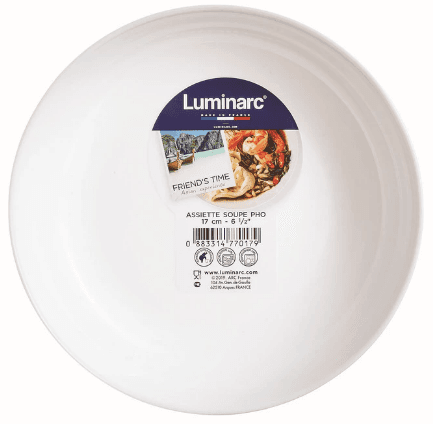 Блюдо стекло "Luminark. Friends Time White" 17см №P6280(6)(12)