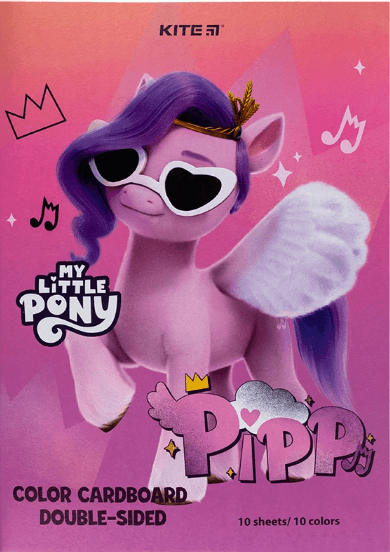 Картон цветн. А4 двухстор.10л./ 10цветн. Little Pony №LP24-255/Kite/(50)