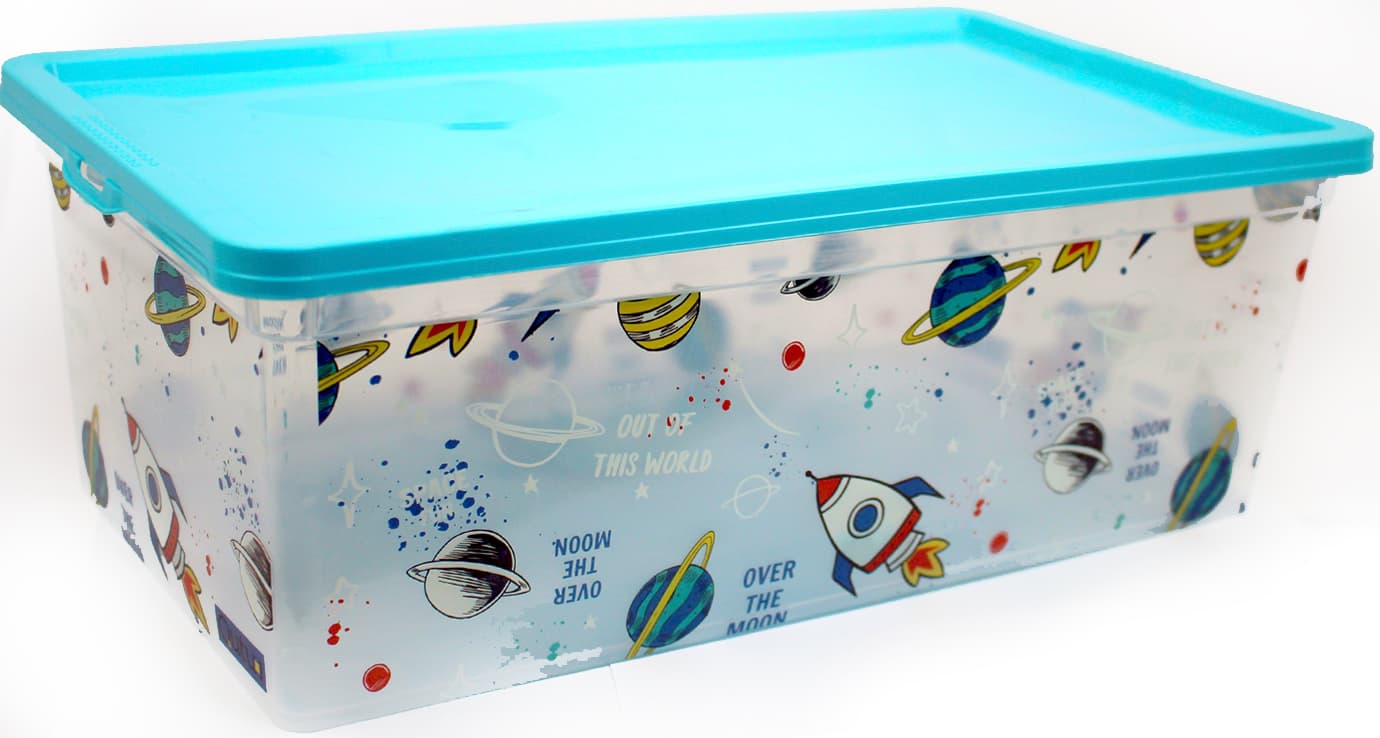 Коробка-бокс пласт. "Qutu Light Box" Space fun з кришкою 5л №92853