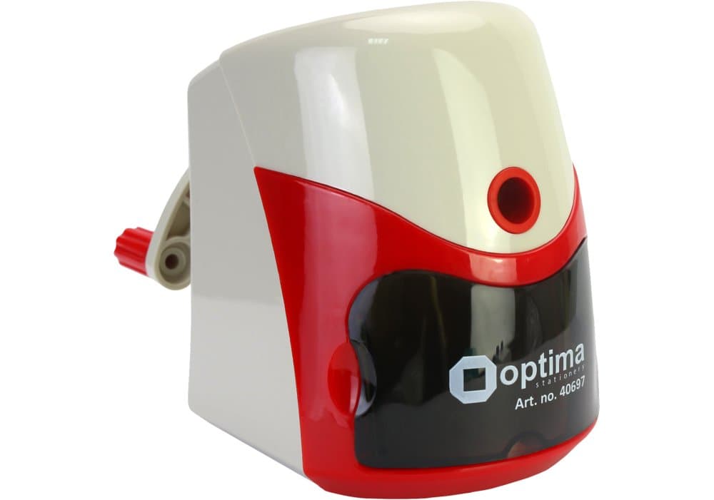 Точилка механ. "Optima" №O40697 з автомат. подачею червона