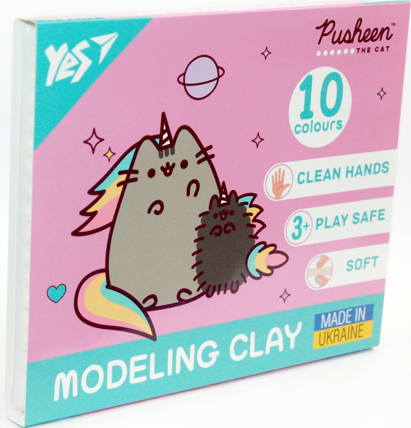 Пластилін "Yes" Pusheen 10 кольор. 200гр №540663(14)