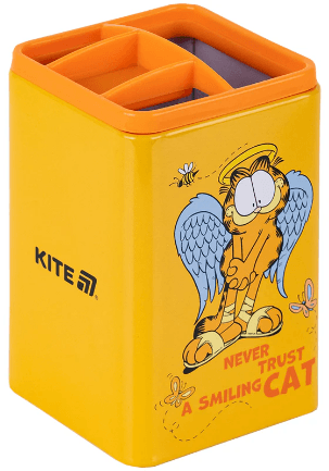 Стакан для ручок "Kite" №GF25-105 квадр. Garfield(12)(96)