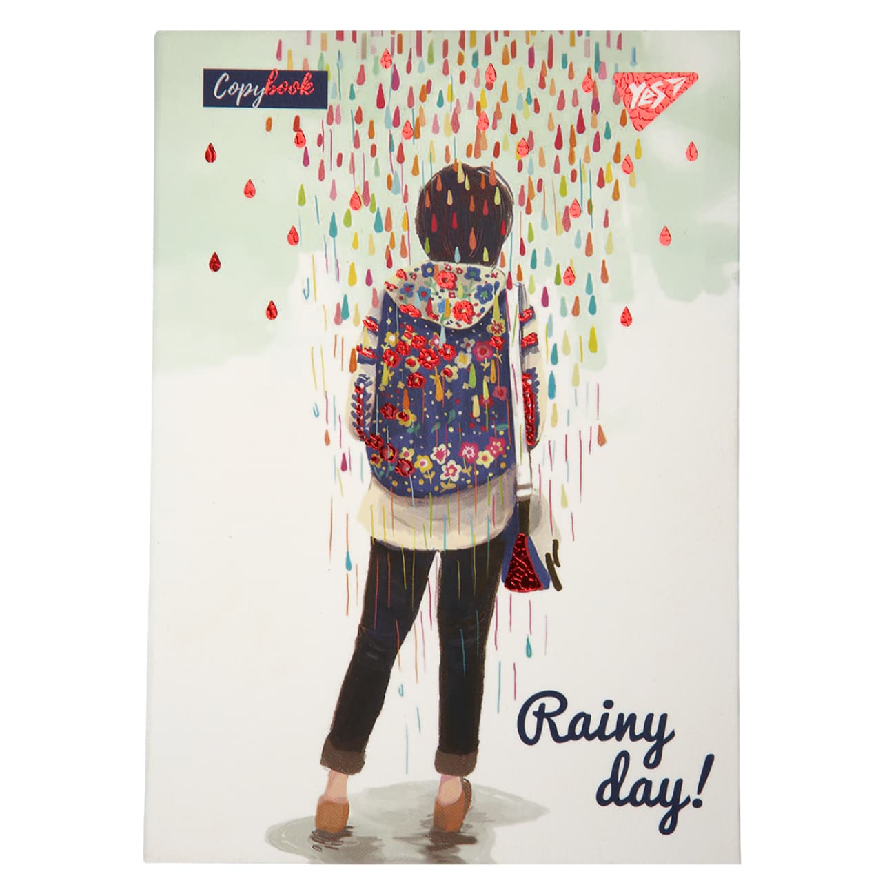 Блокнот А6 64арк. кліт. Rainy day інтегр. №152085/Yes/(20)(40)