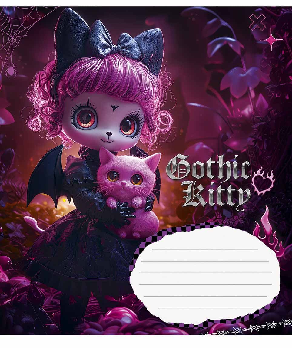 Зошит 12арк. лін. Школярик "Gothic cats (дівч)" виб.Уф-лак №012-3531L(30)(300)