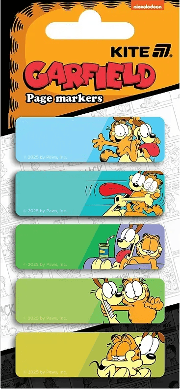 Закладка бумаж. "Kite" №GF25-480 Garfield 5х15х50мм,100шт с рисунком(40)