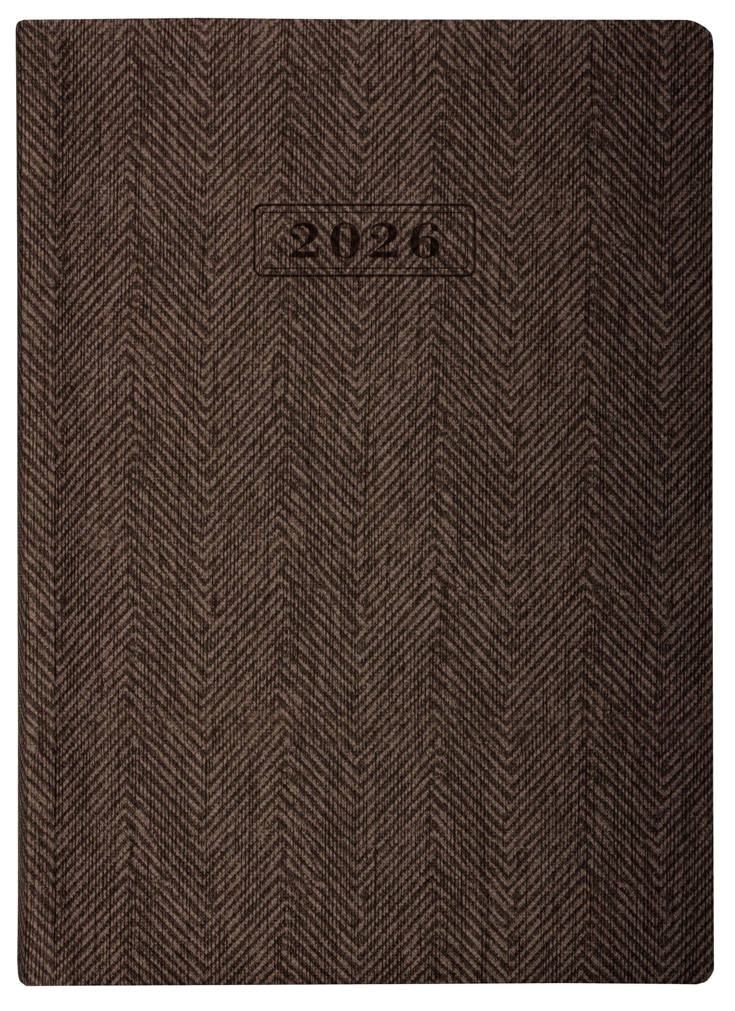 Щоденник A5 Optima датований 2025 Tweed коричневий O26126-07