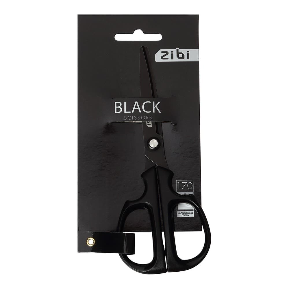 Ножницы офисн. "Zibi" Black №ZB.5024 17см(12)