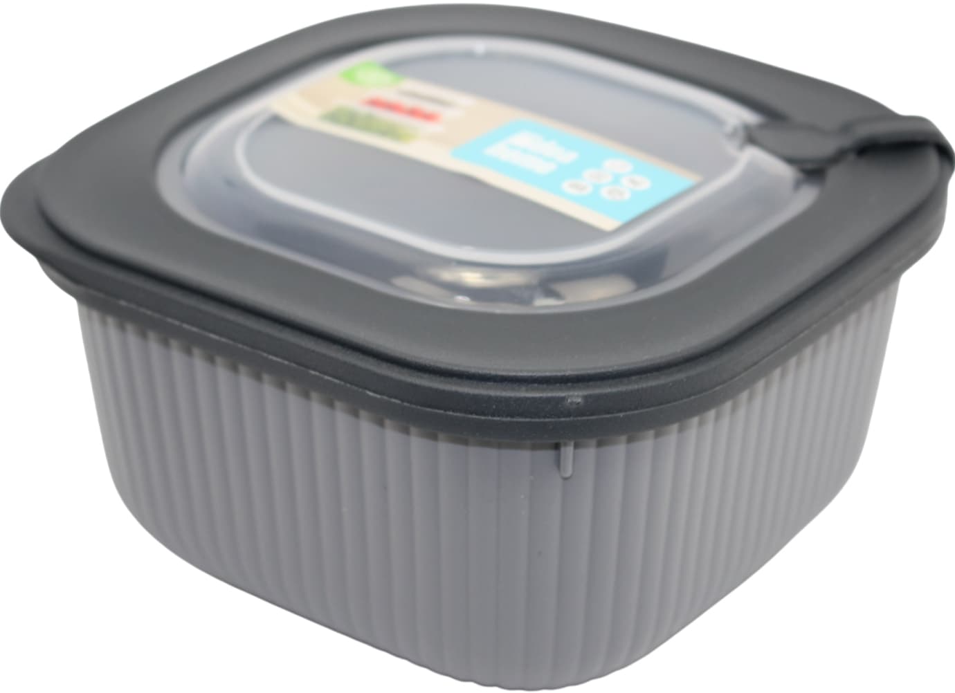 Контейнер для харч. прод. пласт. "Idea Home Line Box Gray" 0,6л квадр. №00681(24)