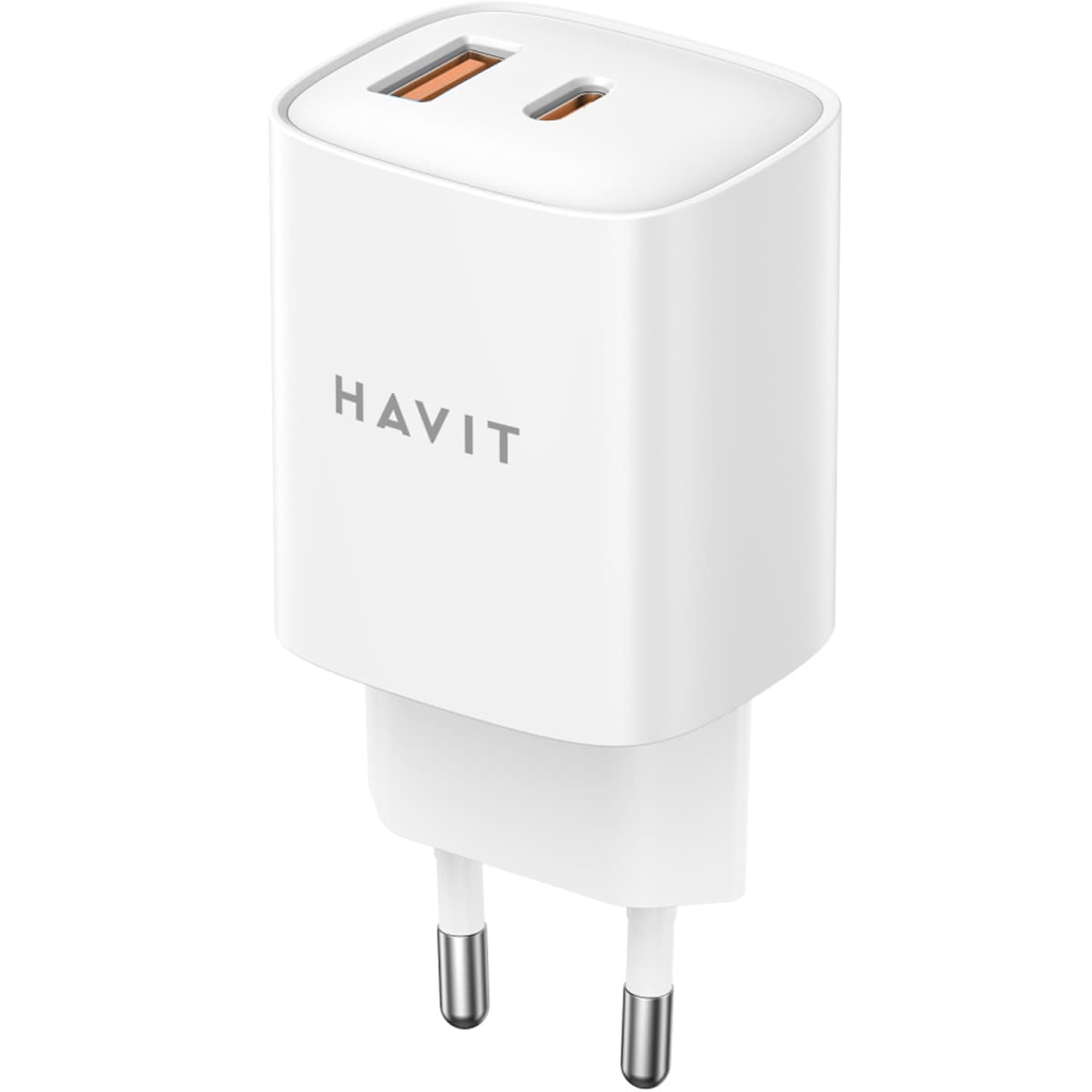 Зарядное устройство Havit №UCP019 20W USB-A+USB-C быстрая зарядка white