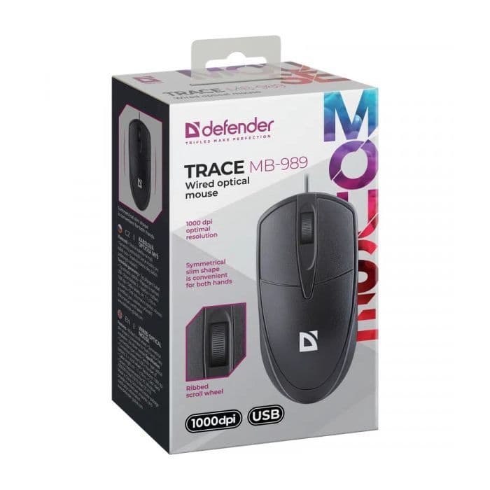 Мишка Defender Trace MB-989 black №52989
