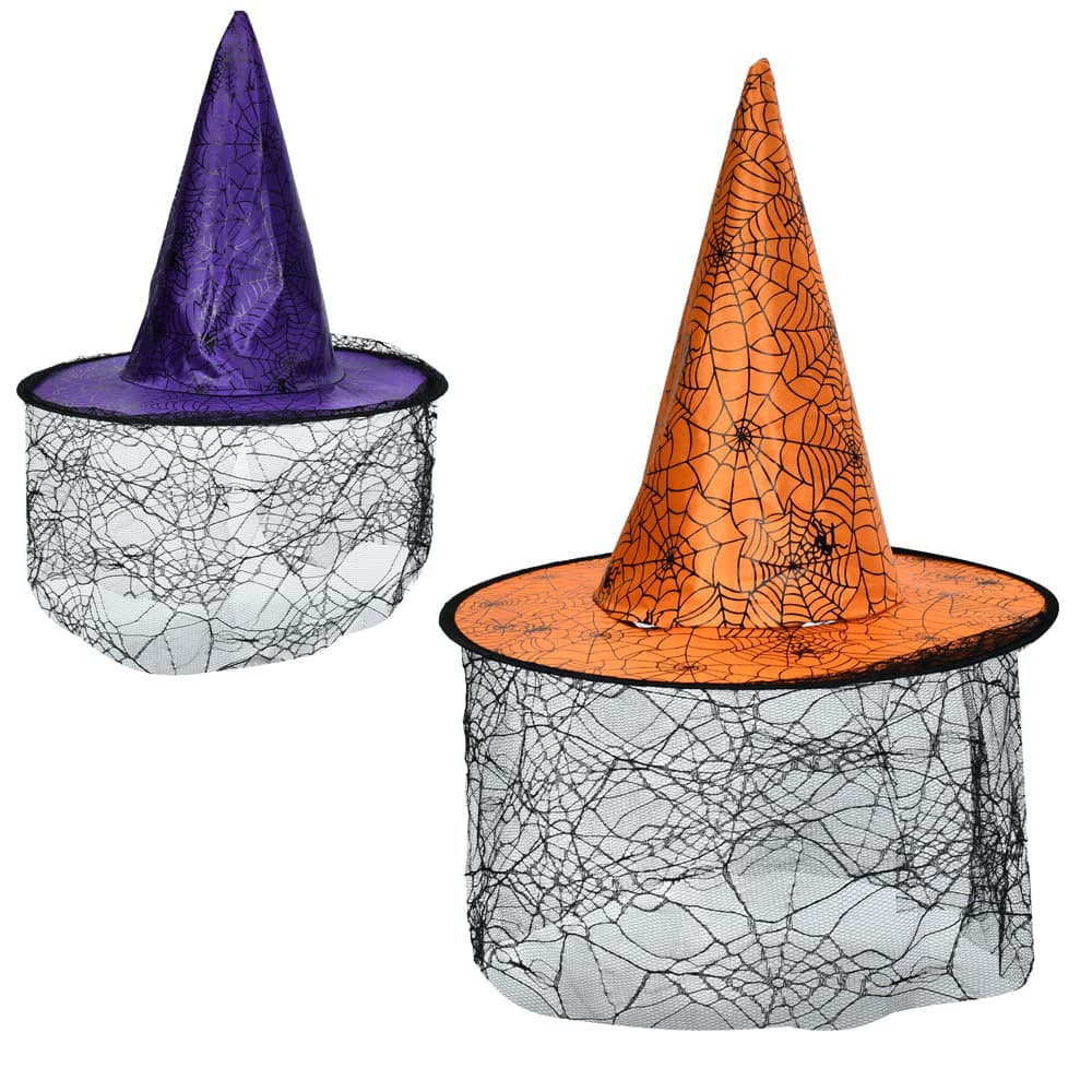 Аксес. для свята :капелюх 38х38х38см(складний),сітка  Хелловін/Halloween №MK 5760(48)