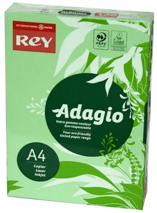 Папір кольор. А4 80г/м середн. REY Adagio Leaf Green 41 (зелений лист)(10)