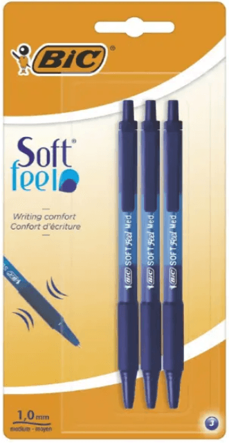 Ручка кульк. "Bic" №837396 Софт Філ Клік Гріп синя(3)