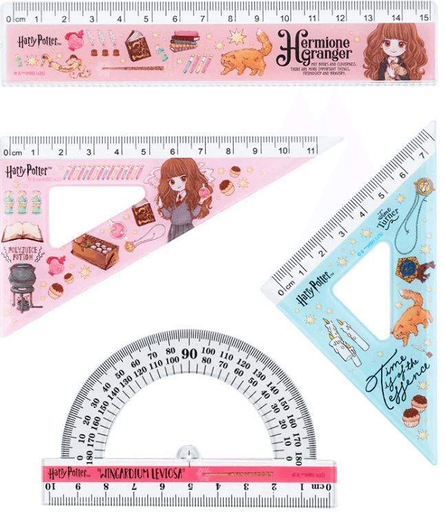 Набір геометричний "Kite" №HP25-282 Harry Potter(лін. 15см,2косинця,транспортир)(24)(288)