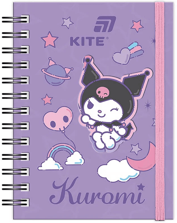 Блокнот пруж. А6 80арк. вирубка Kuromi №HK26-229/Kite/(50)