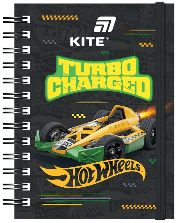 Блокнот пруж. А6 80арк. вирубка Hot Wheels №HW26-229/Kite/(50)