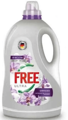 Прал. порошок рідкий 5л гель "Free" Ultra Orshid(4)