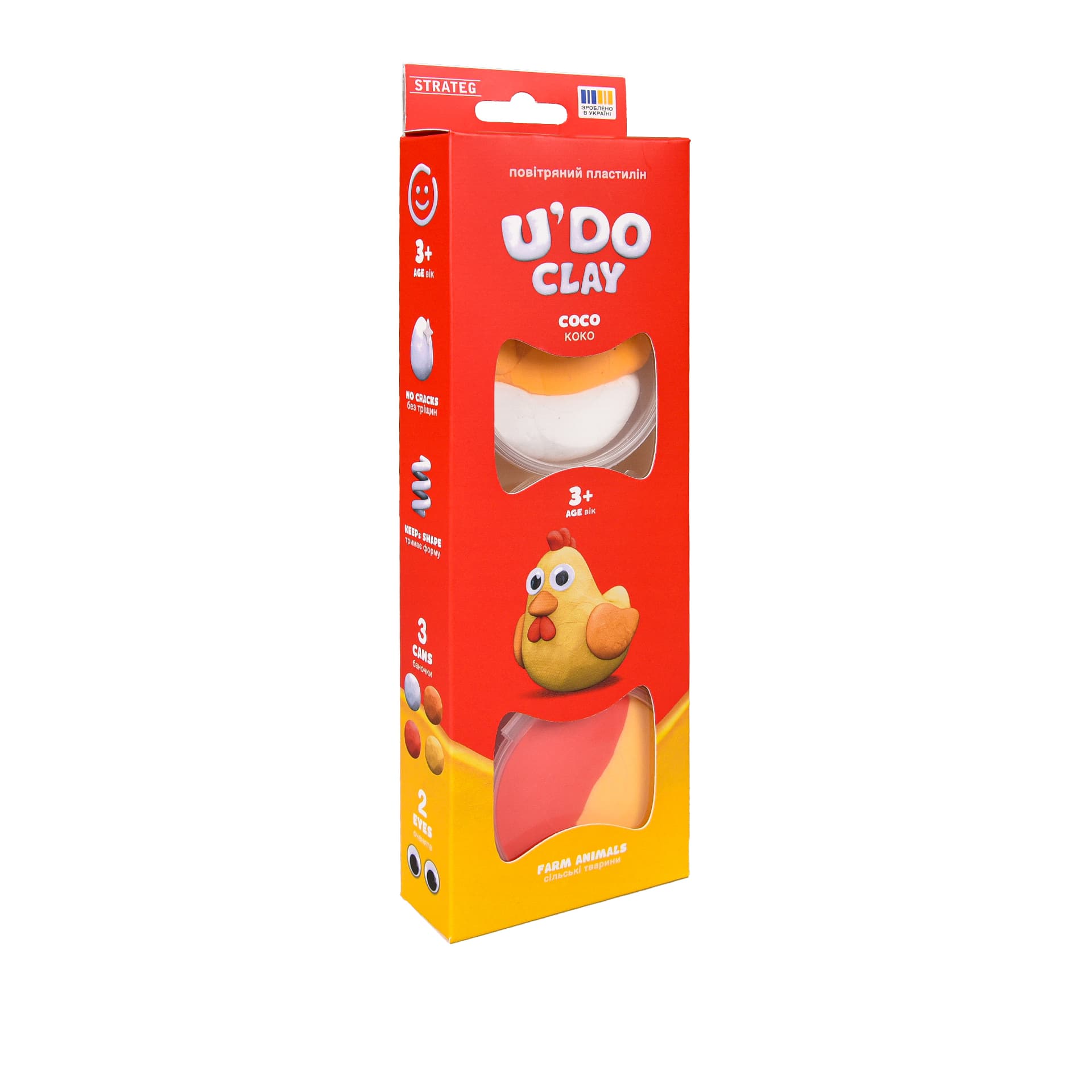 Набір для ліплення "U'do clay" Сільські тварини №31086