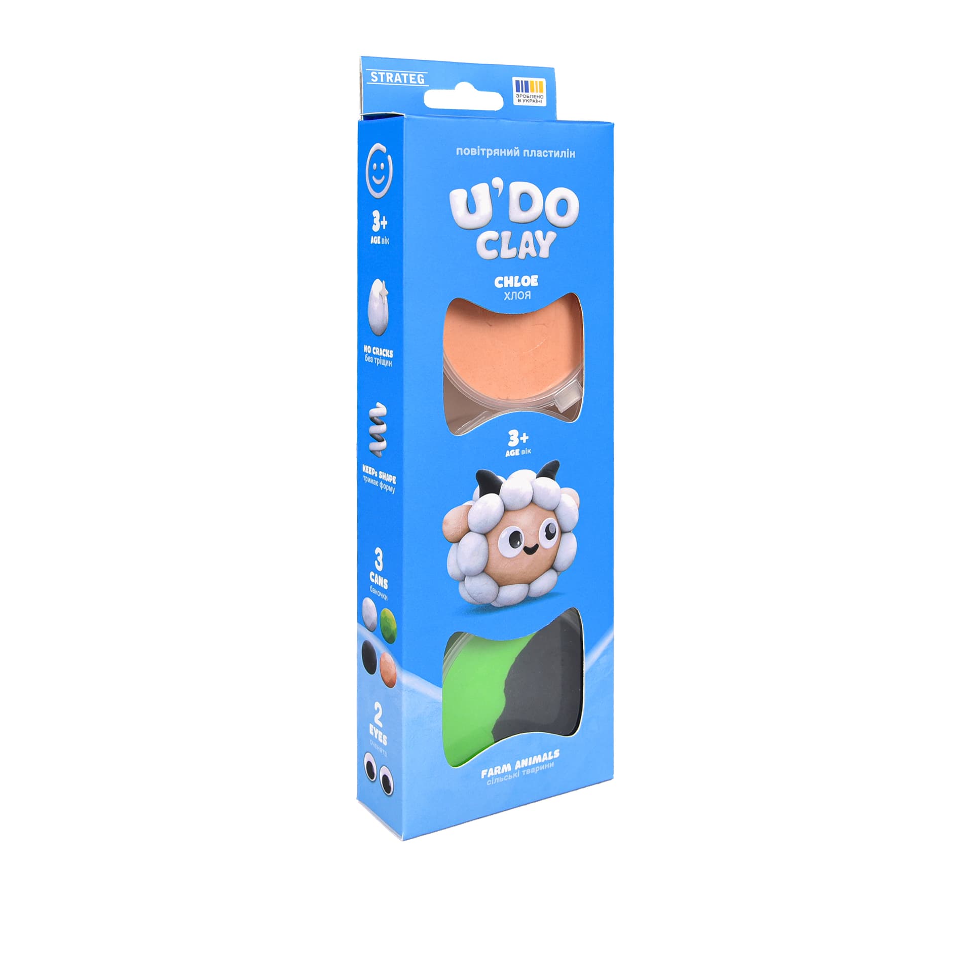 Набір для ліплення "U'do clay" Сільські тварини №31084