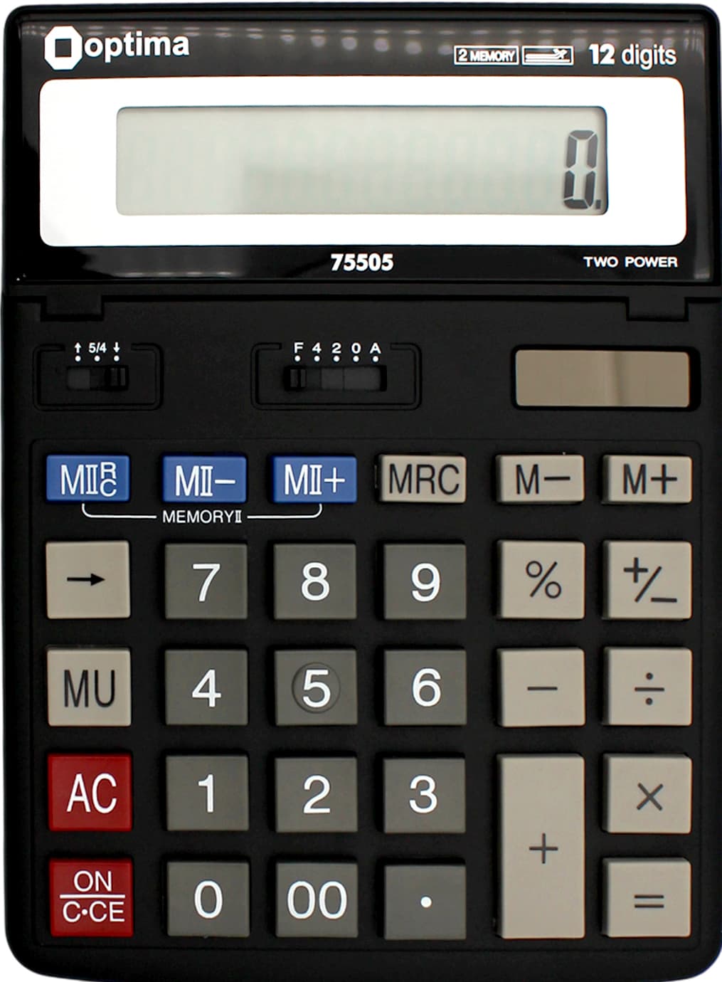 Калькулятор Optima 12-разрядный 200х150х27мм (1) (20) (40) №O75505