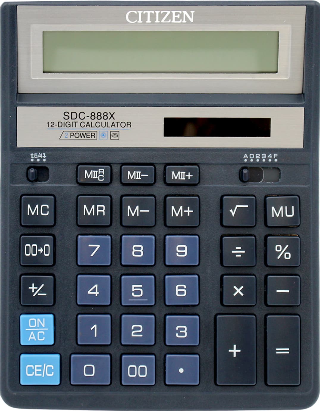 Калькулятор Citizen 12-разрядный синий SDC-888XBL