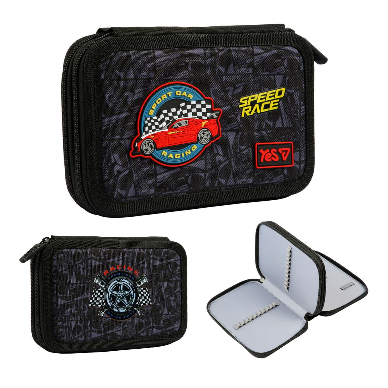 Пенал "Yes" Drift King твердий, подвійн. №HP-01/533719/Р-26