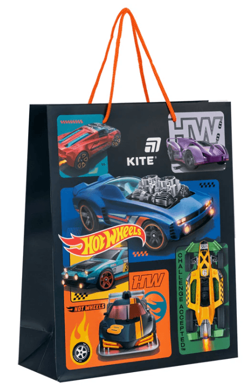 Пакет подарунковий папер. "Kite" Hot Wheels №HW26-266 26х32см(5)