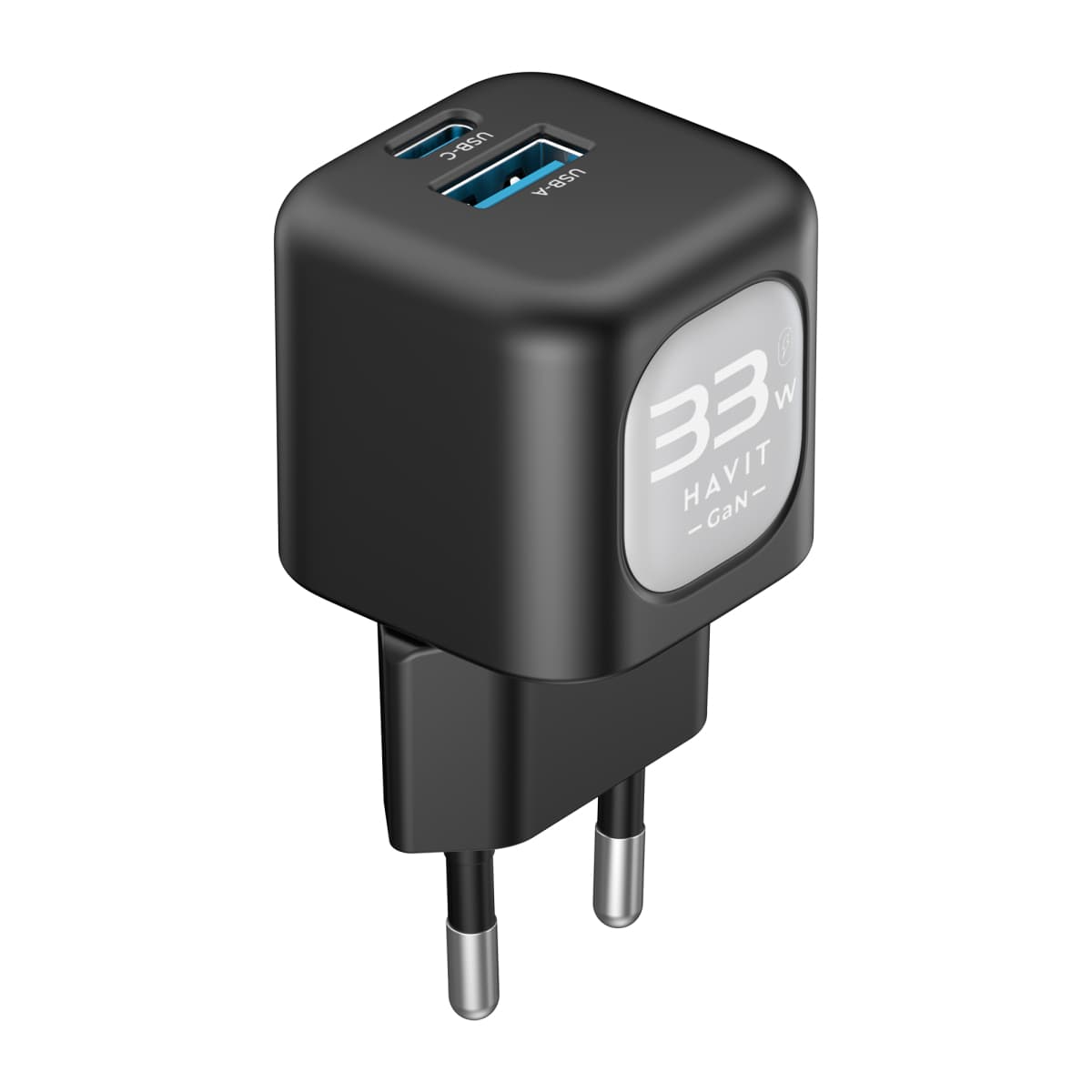 Зарядное устройство Havit №HV-UC230 Gan быстрая зарядка USB+Type-C 33W black