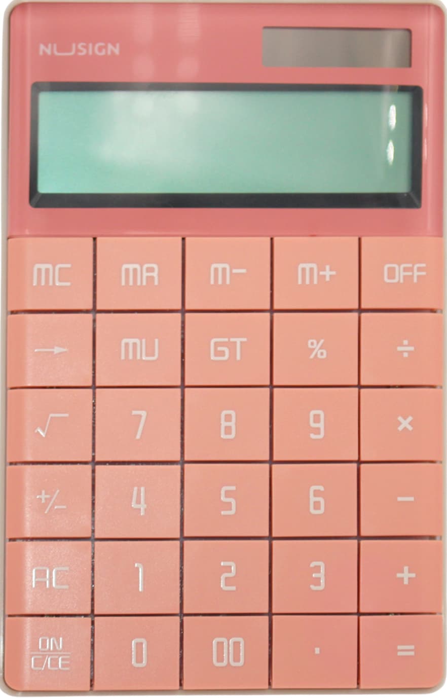Калькулятор "Deli" №NS041 (12-разряд.) 165х103х12,5мм розовый(10)