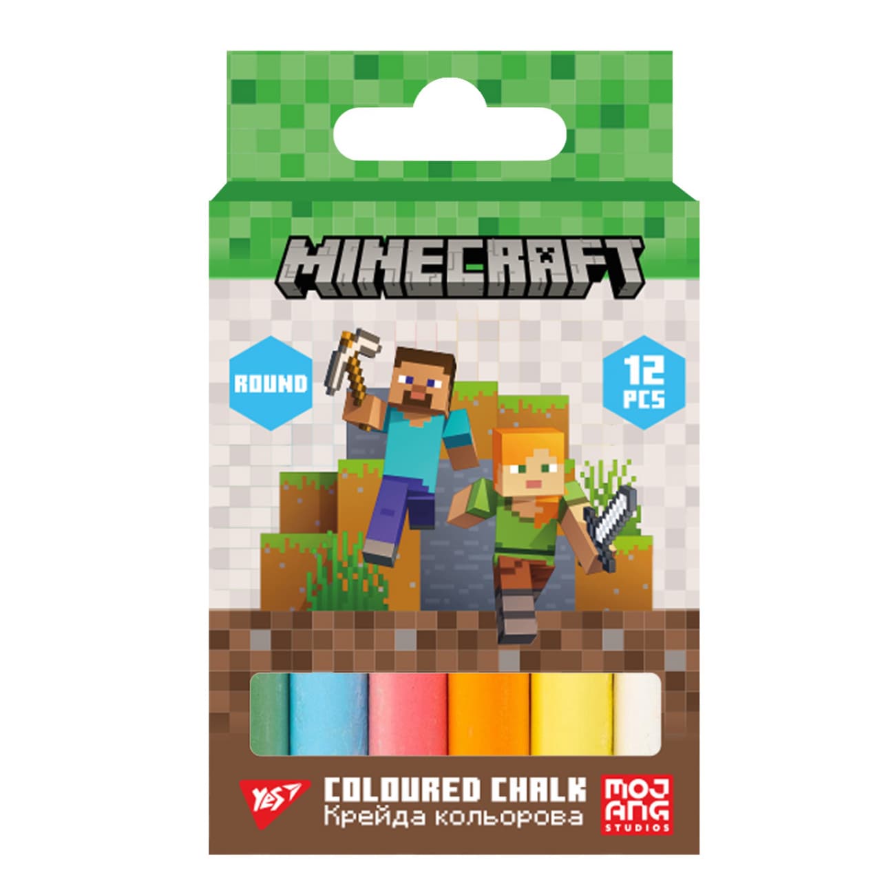 Крейда кольор. "Yes" №400555 12шт круг. Minecraft(1)(96)