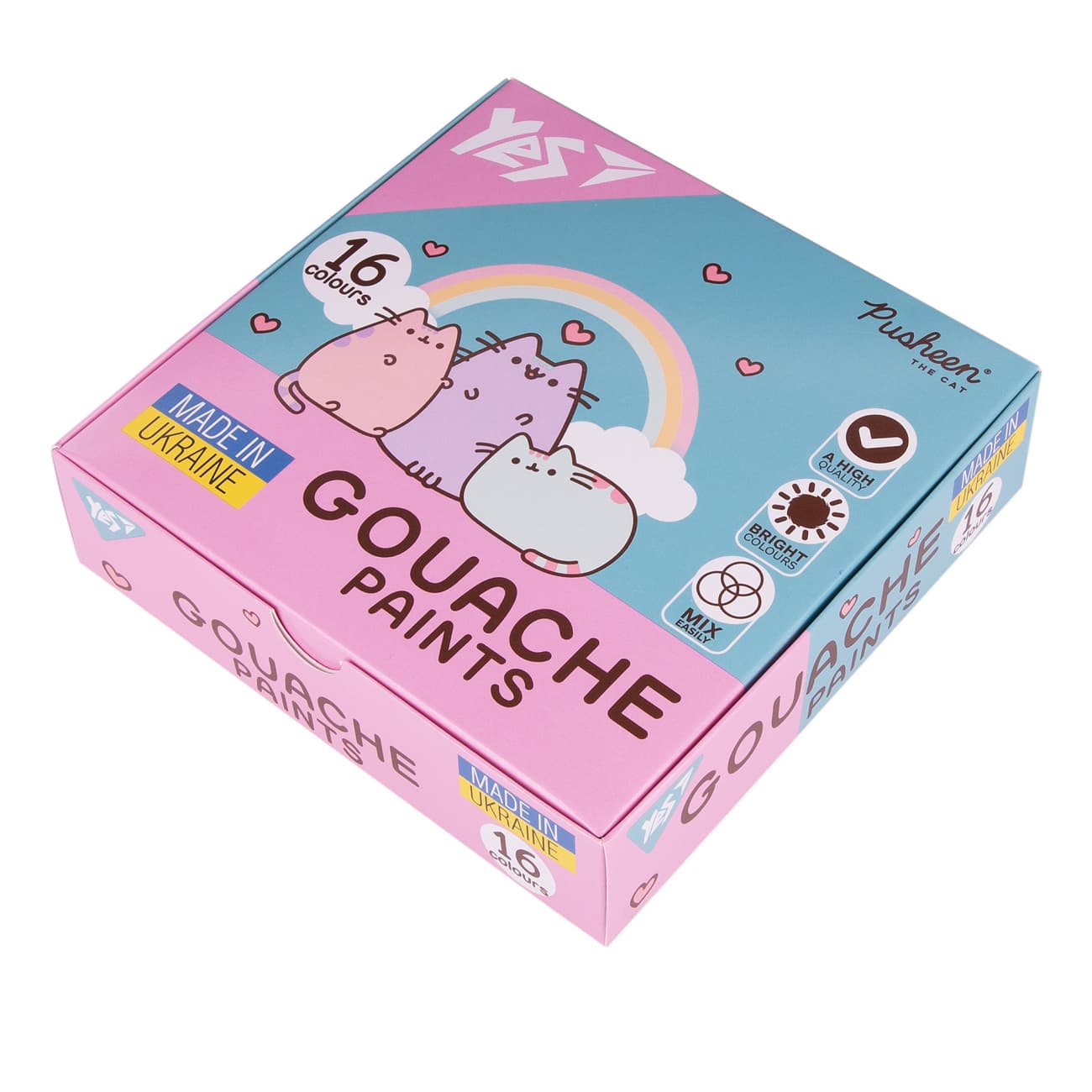 Гуашь "Yes" Pusheen 16цветн. 20мл №230403(12)(24)