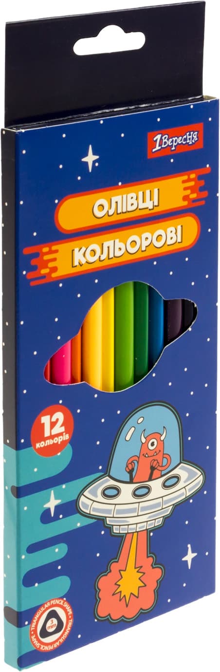 Олівці кольор. 12 кольор. "1В" №290704 Space(12)(240)