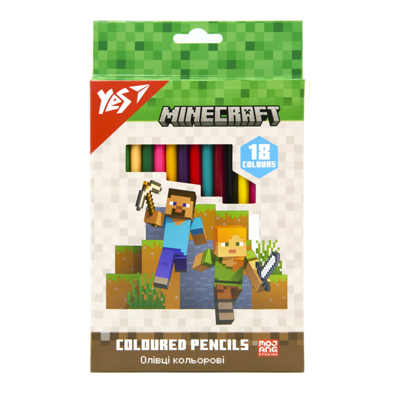 Карандаши цветн. 18 цветн. "Yes" №290765 Minecraft(8)(160)