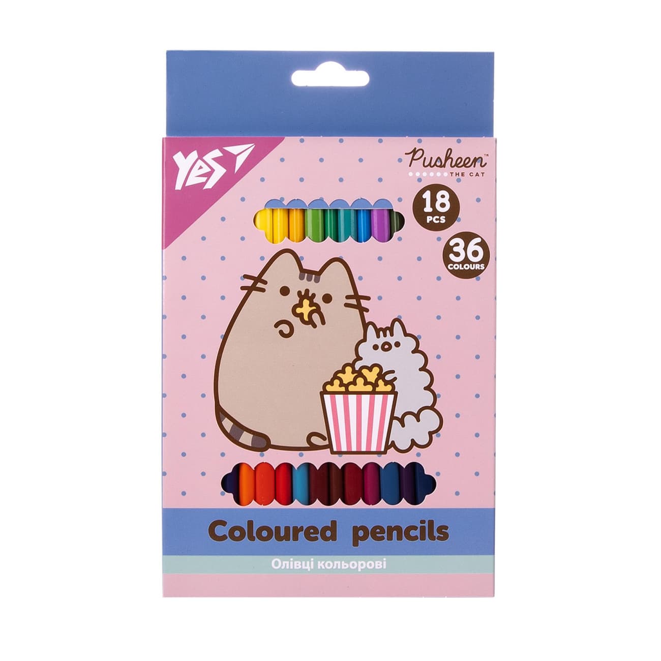 Олівці кольор. 36 кольор./18шт "Yes" №290769 Pusheen(8)