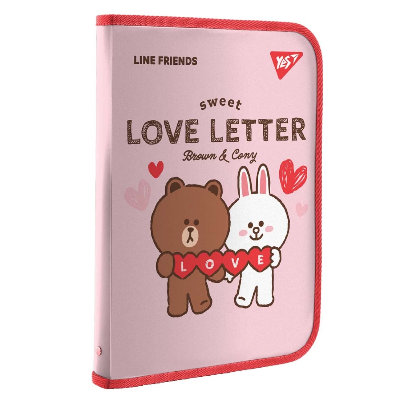 Папка для труда А4 "Yes" №492108 "Line Friends" на молнии пласт.,с внутр.карманом(12)(48)