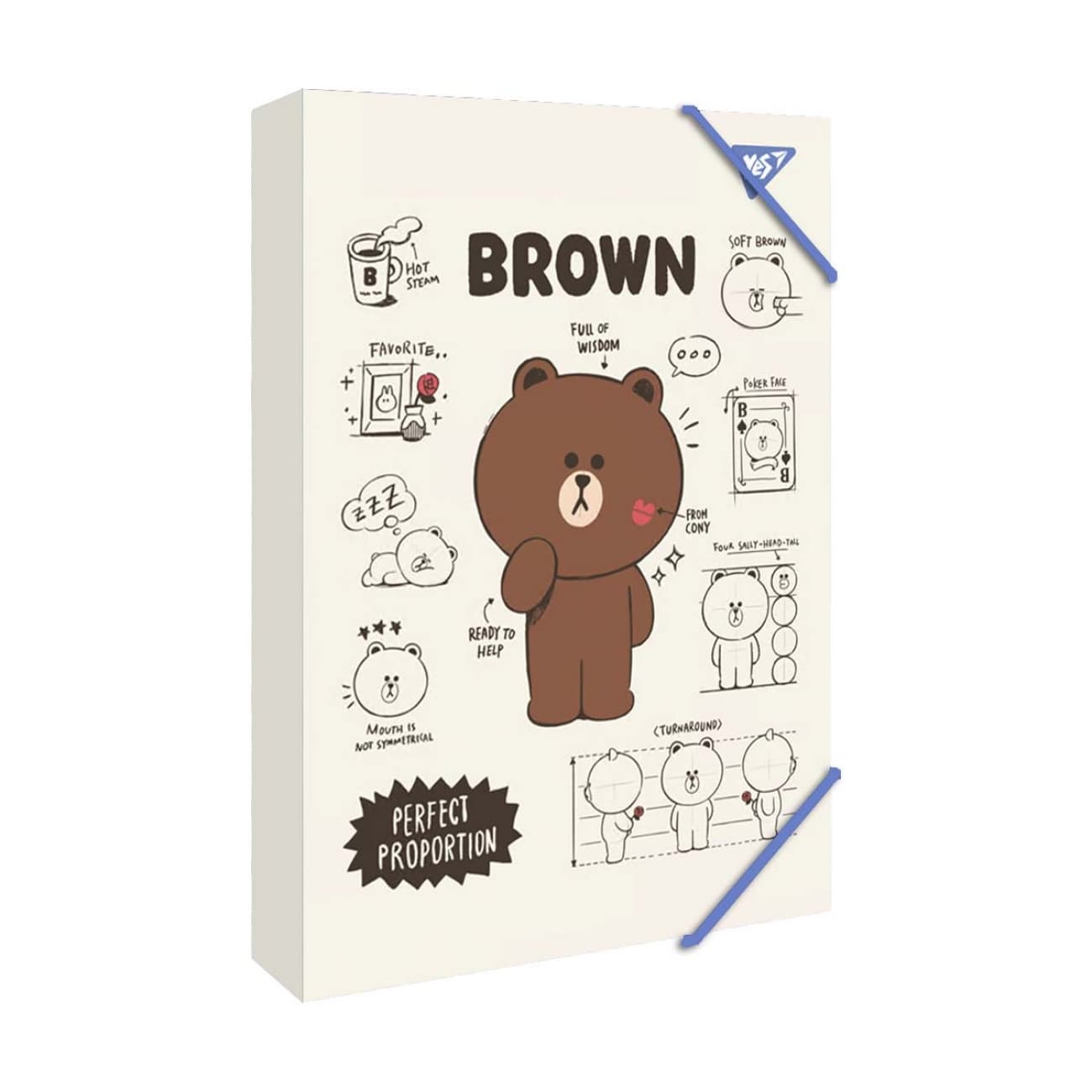 Папка для труда А4 "Yes" №500232 "Line friends" на рез. картон.(20)